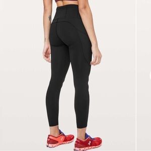 Lululemon Fast & Free 7/8 Tight II *Non-Reflective Nulux Black